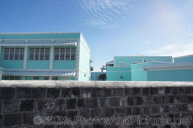 Turquoise buildings in Basseterre St Kitts.jpg
