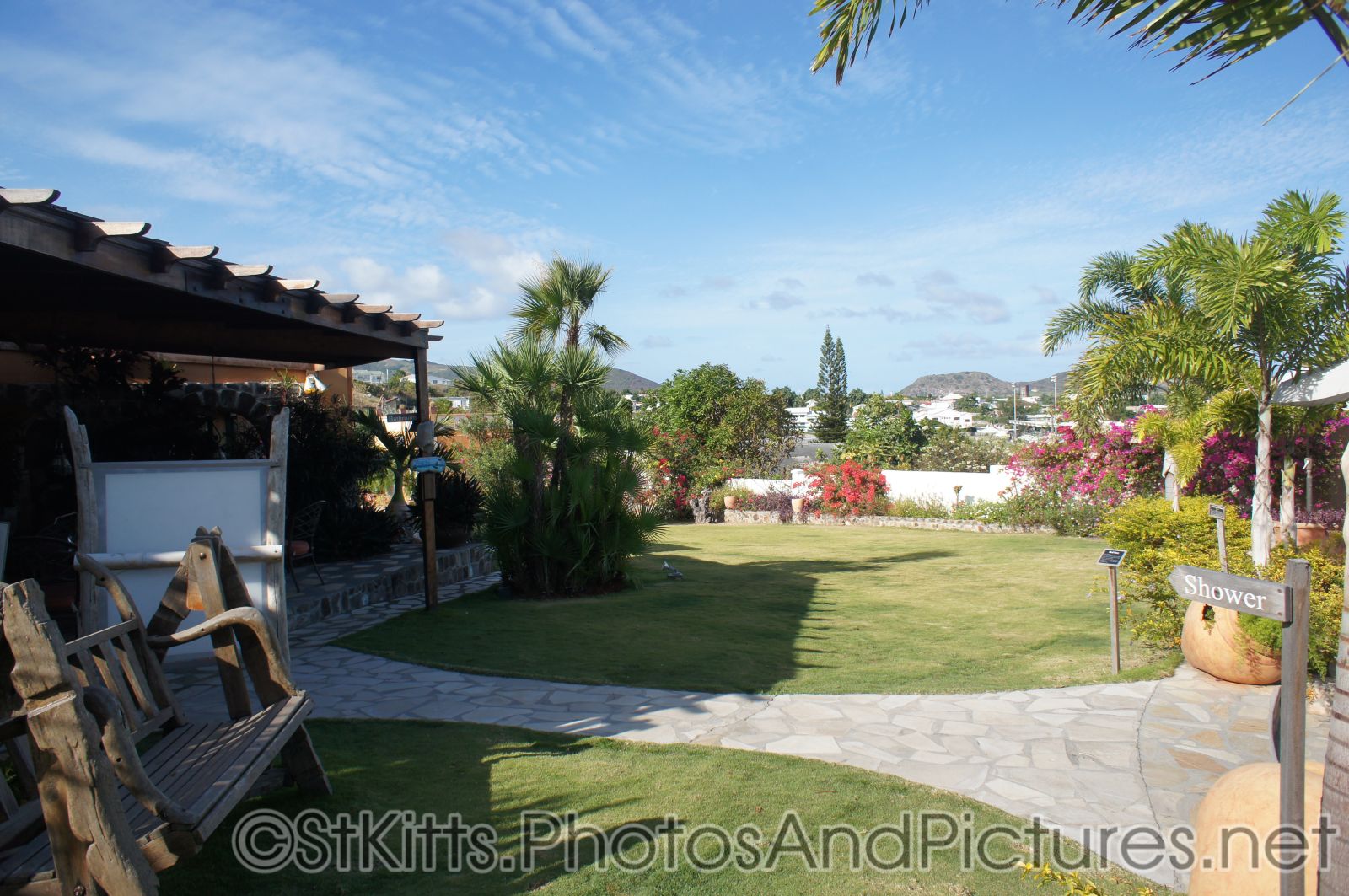 Yard of Palm Court Gardens in Basseterre St Kitts jpg Hi Res 1080p HD