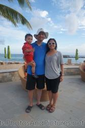 Darwin with daddy and mommy at Carambola Restaurant in St Kitts.jpg