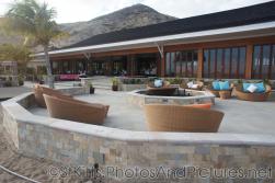 Modern lounge chairs surround a firepit behind Carambola Restaurant in St Kitts.jpg
