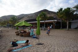 Vacationers at beach behind Carambola Restaurant in St Kitts.jpg
