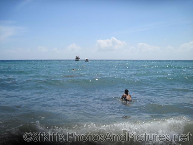 Joann swimming in the waters off of Monkey Bar Beach in St Kitts.jpg
