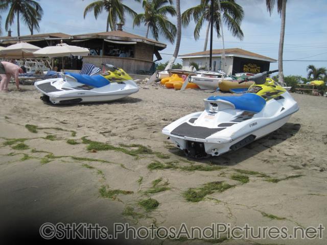 Water Jet Skis parked at Monkey Bar Beach in St Kitts.jpg