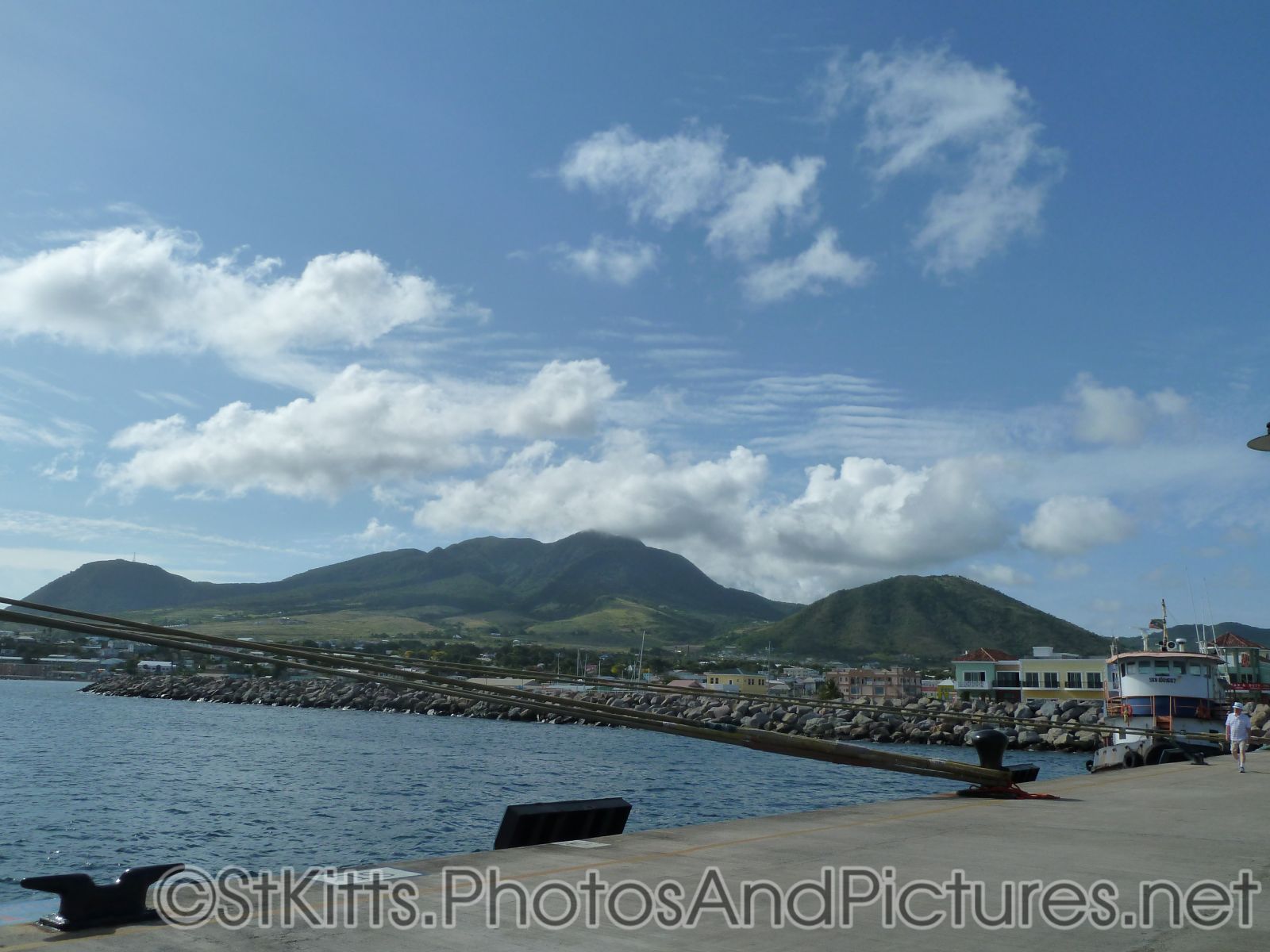Lush green hills and mountains as viewed from St Kitts Cruise Port.jpg
