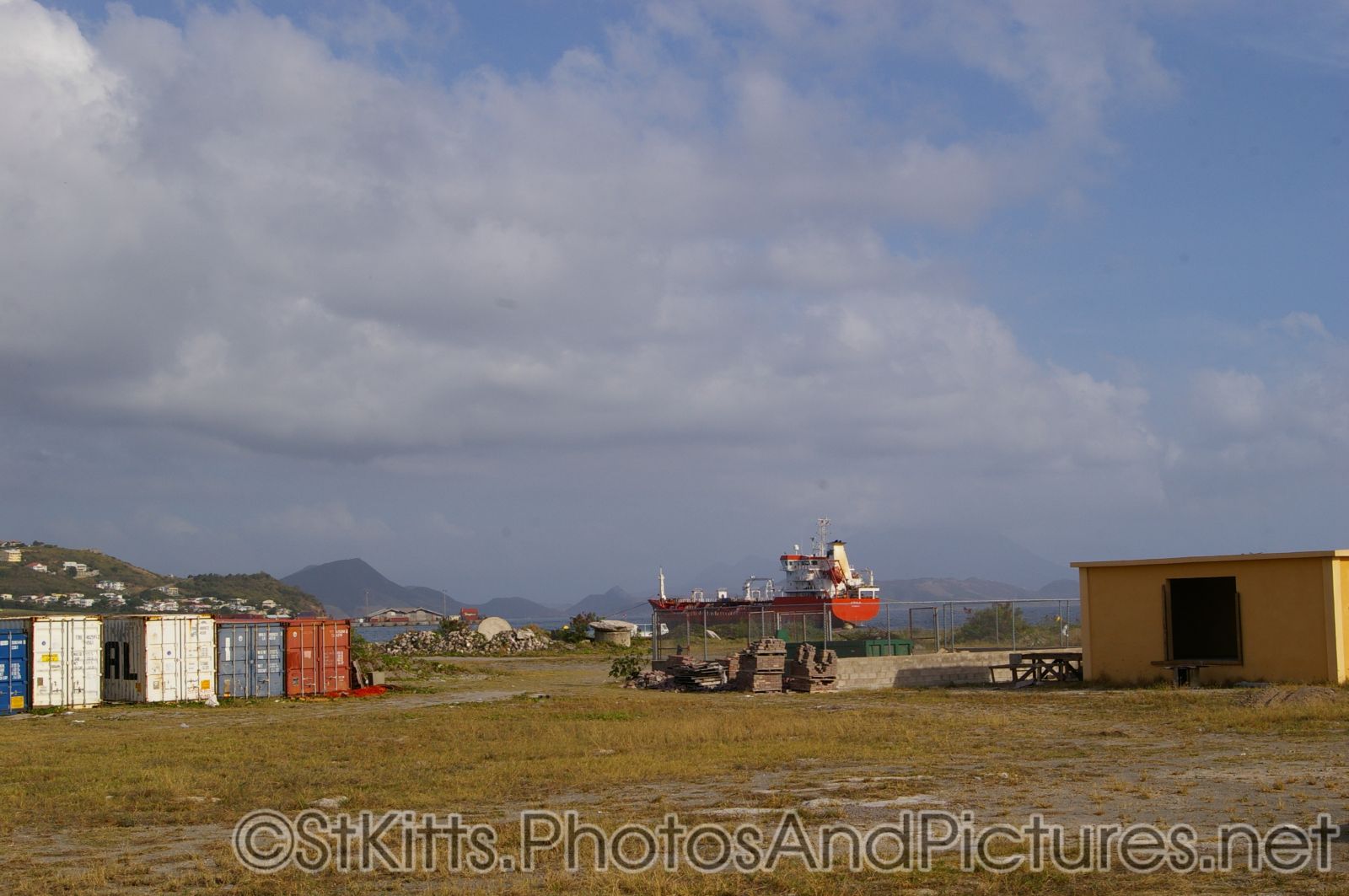 Cargo containers and ship in St Kitts.jpg
