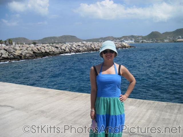 Joann at the cruise pier at Port Zante in St Kitts.jpg
