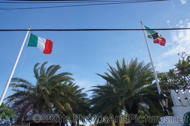 Flags at Palm Court Gardens in Fortlands St Kitts.jpg
