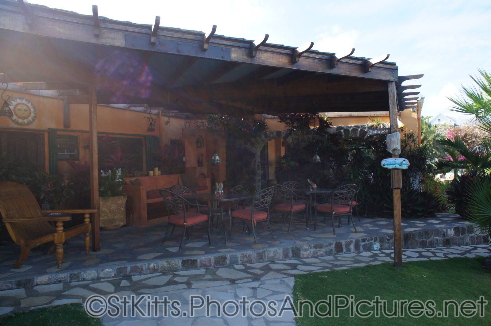 Patio area at Palm Court Gardens in Basseterre St Kitts.jpg
